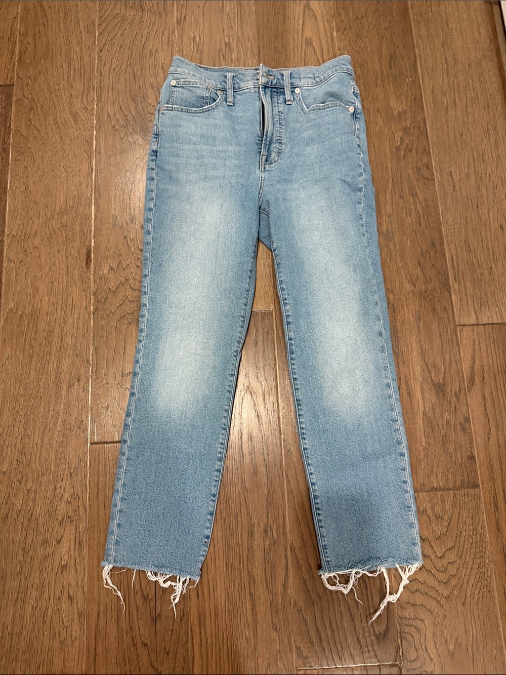 Madewell Light Blue perfect vintage Jeans with Raw Hem